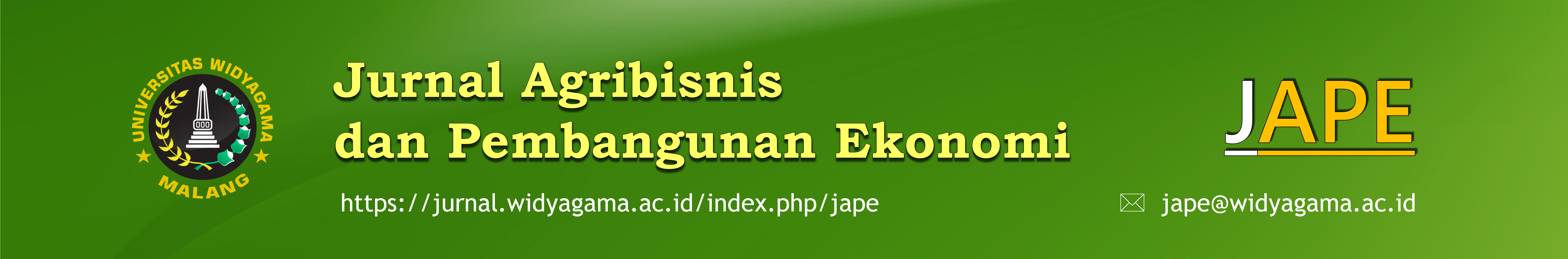 Jurnal Agribisnis dan Pembangunan Ekonomi